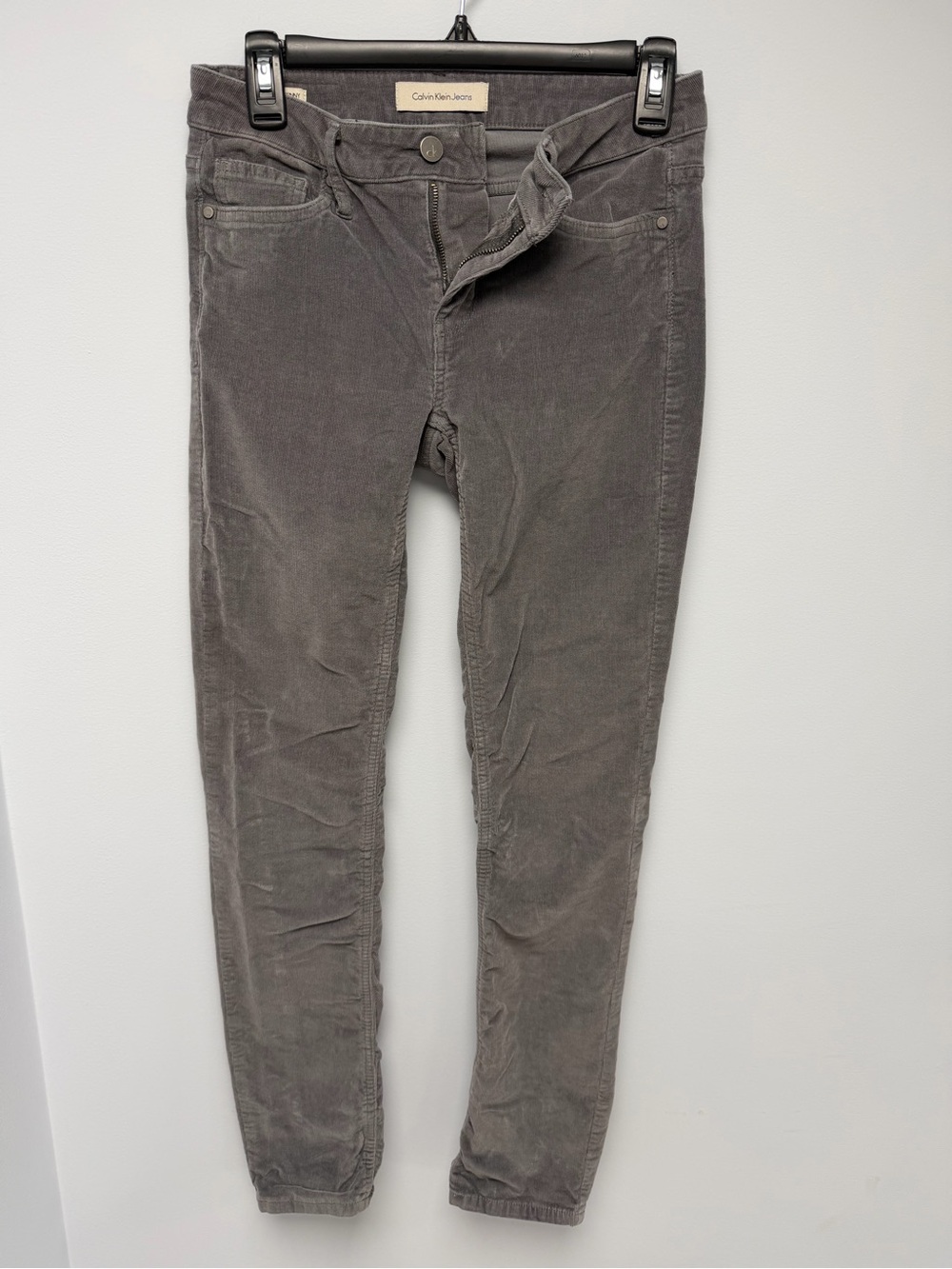 Calvin Klein Skinny Corduroy Jeans in Gray